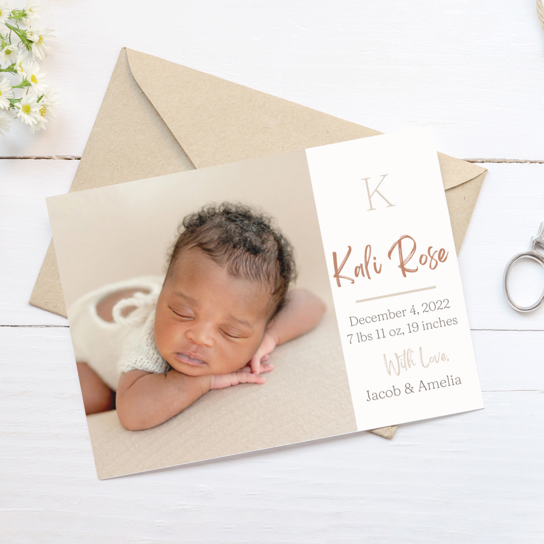 Editable Birth Announcement Template